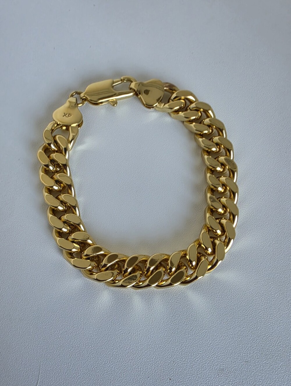 14K Gold Plated Cuban Link Bracelet 8" 3mm Unisex Chunky Chain Gift